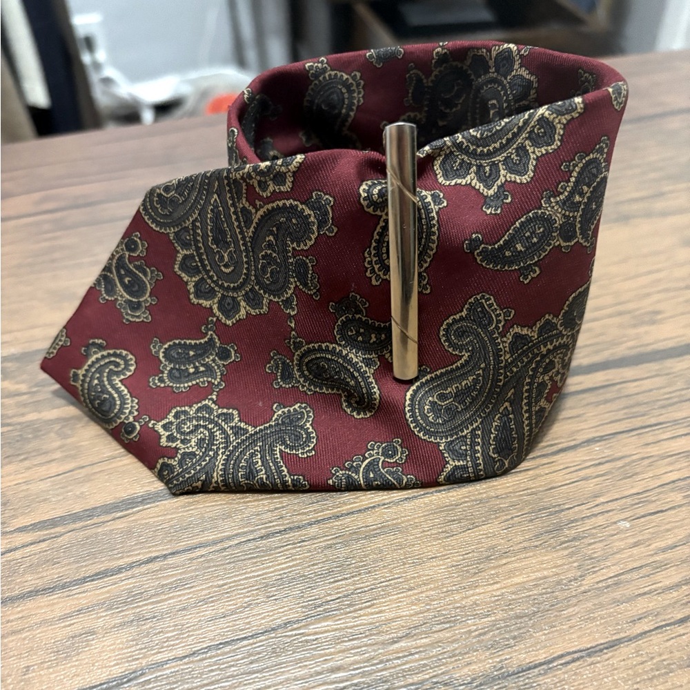 Vintage Gant Tie and Tie Clip Curated Set